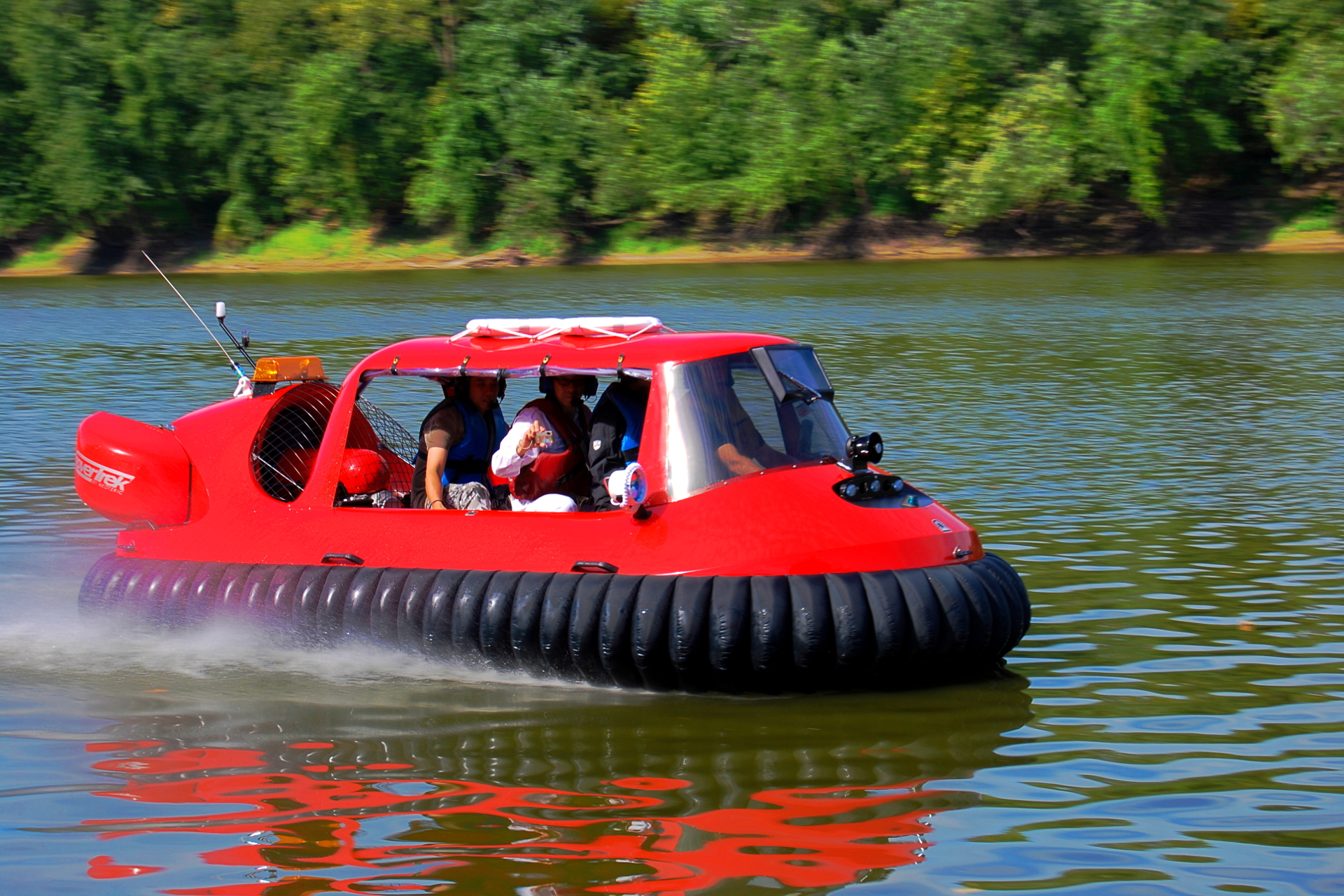  6 Passenger rescue craft being deployed in swift water, Italy 